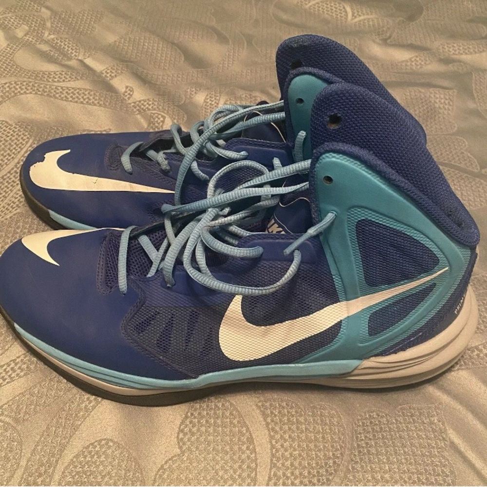 Nike 2014 Prime Hype DF Mid Blue Basketball Shoes Men’s Size 11 (#683705-400)